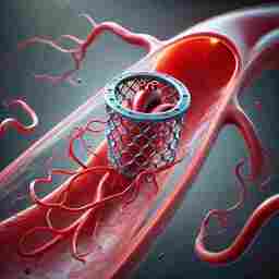 Interventional Cardiology: Advanced Heart Care Explained 3D model of a stent placed in an artery, illustrating blood flow restoration