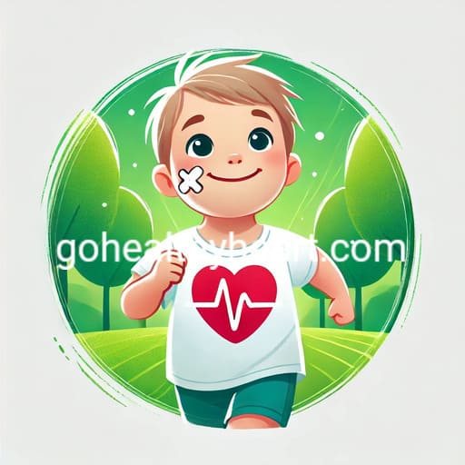 A happy child with a surgical scar running in a park, symbolizing survival after congenital heart disease surgery on the occasion of CHD Awareness Week.