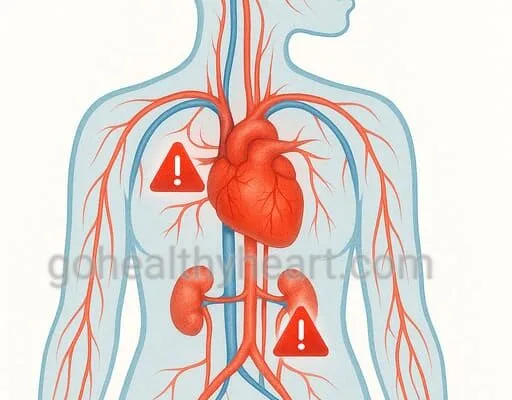 Hypertension Risks for Women Your Doctor Never Mentioned Female body diagram showing hypertension risks for women affecting multiple organs including heart, brain, and kidneys